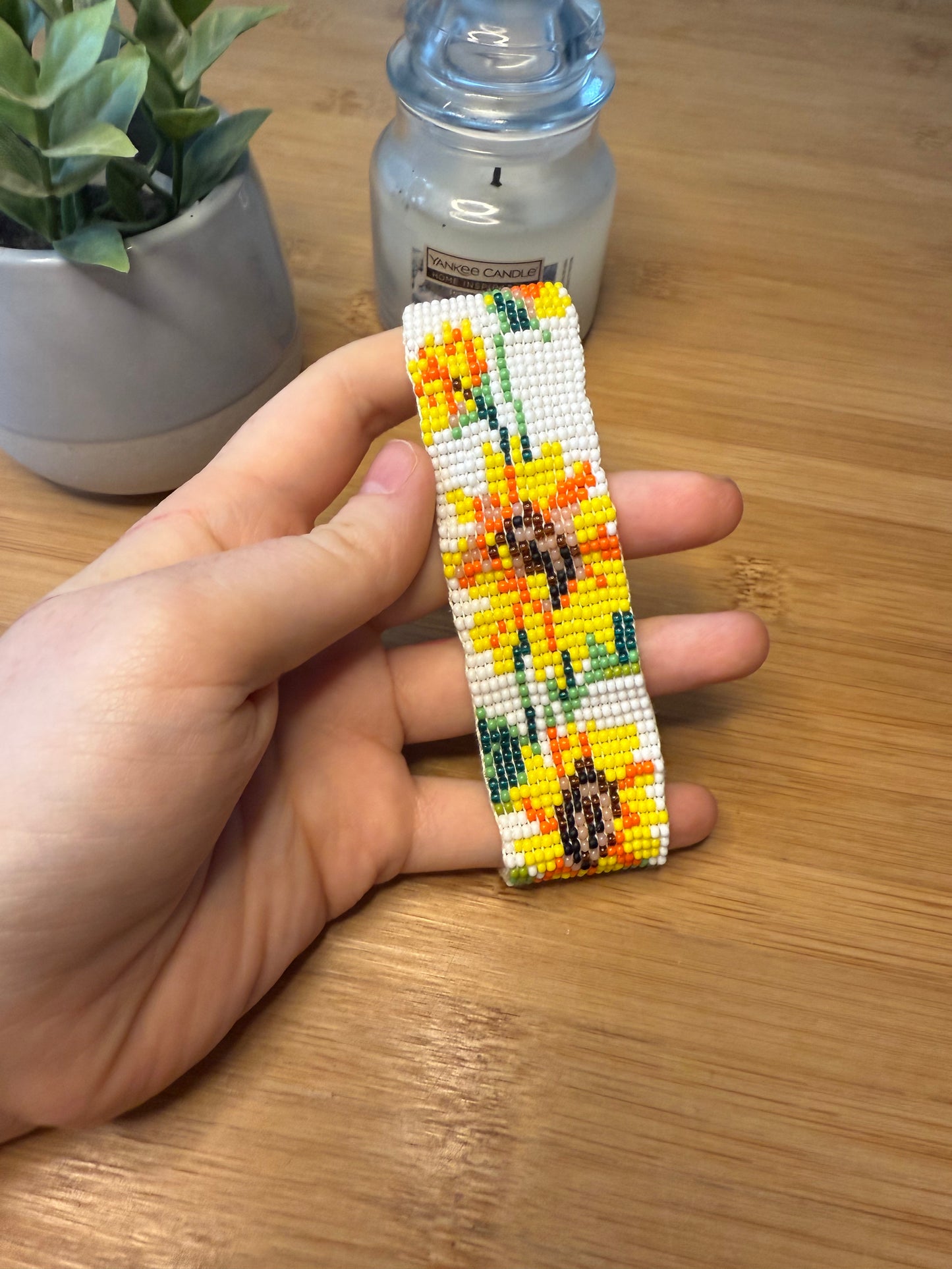 Korálkový náramek slunečnice