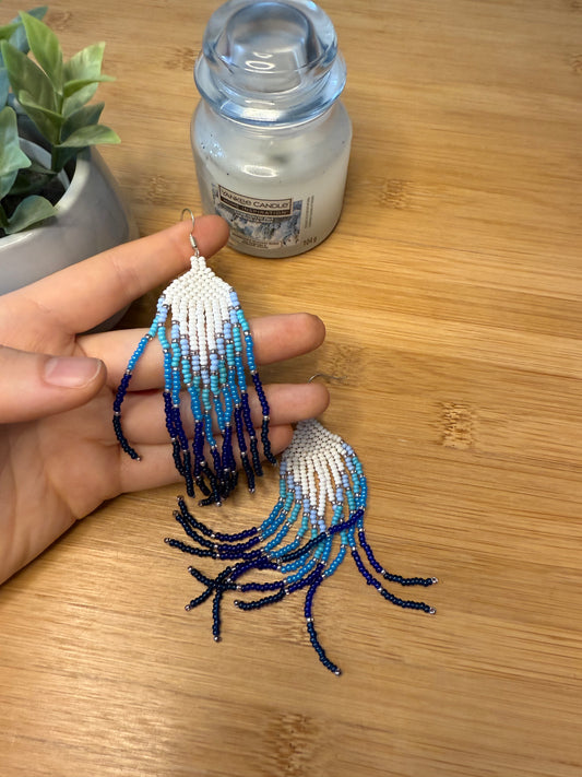 Korálkové náušnice různé druhy