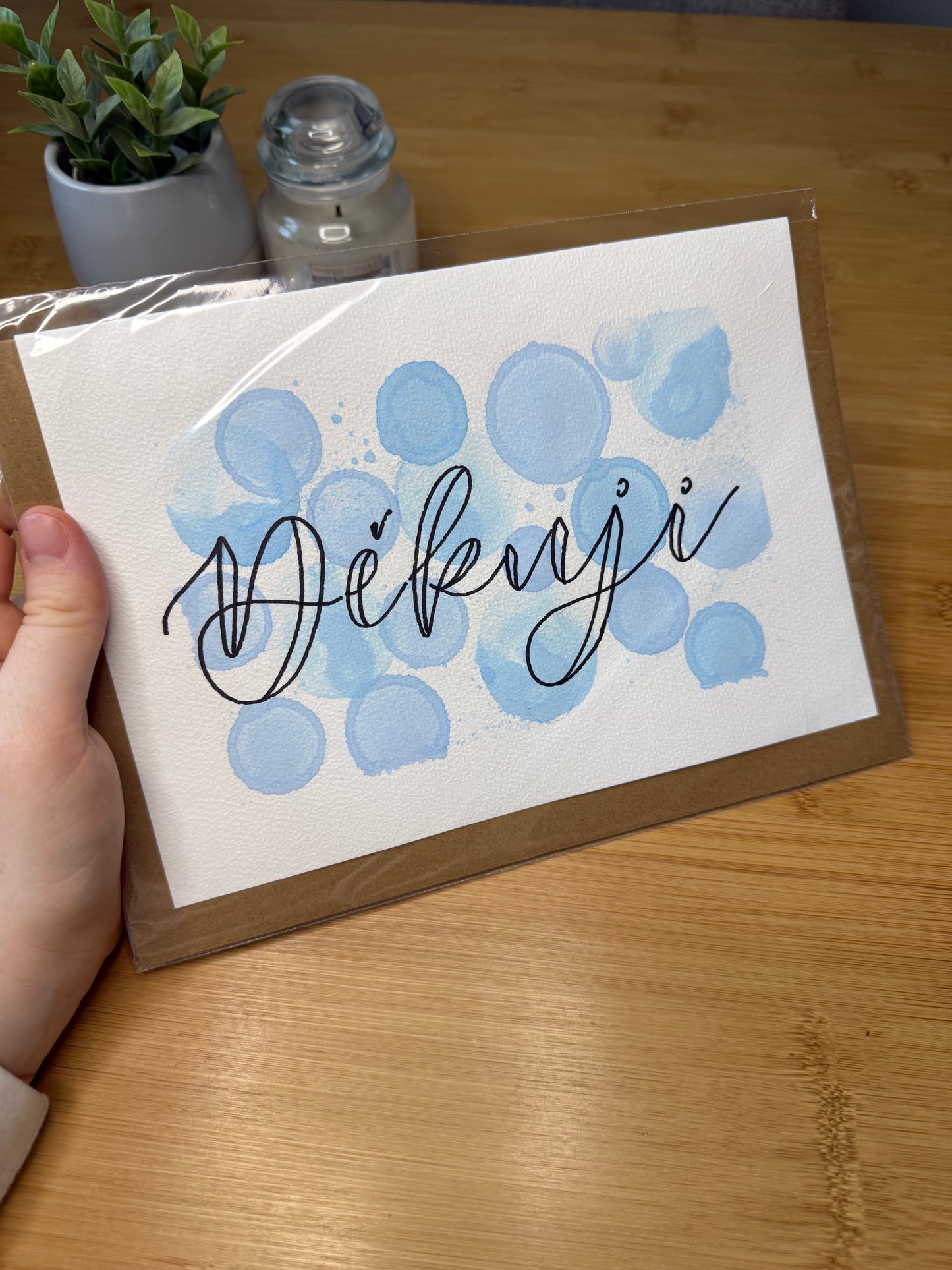 Děkovné přáníčko s obálkou