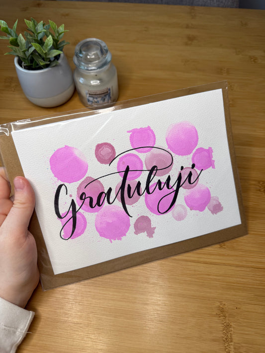 Přání "gratuluji" s obálkou