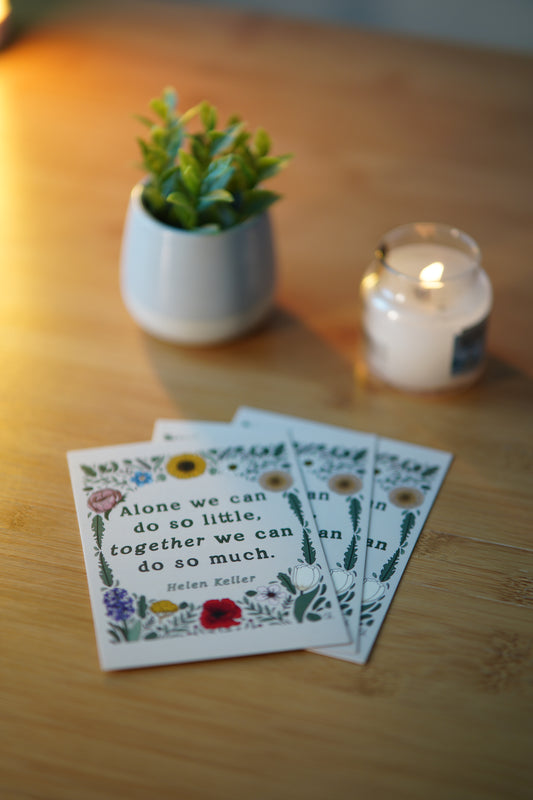 Pohled Alone we can do so little, together so we can do so much