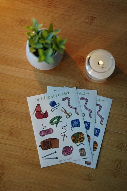 Samolepky "knitting & crochet"