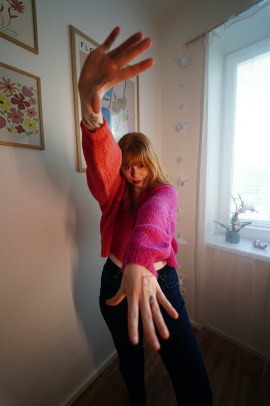 Svetr z hedvábí a alpaky