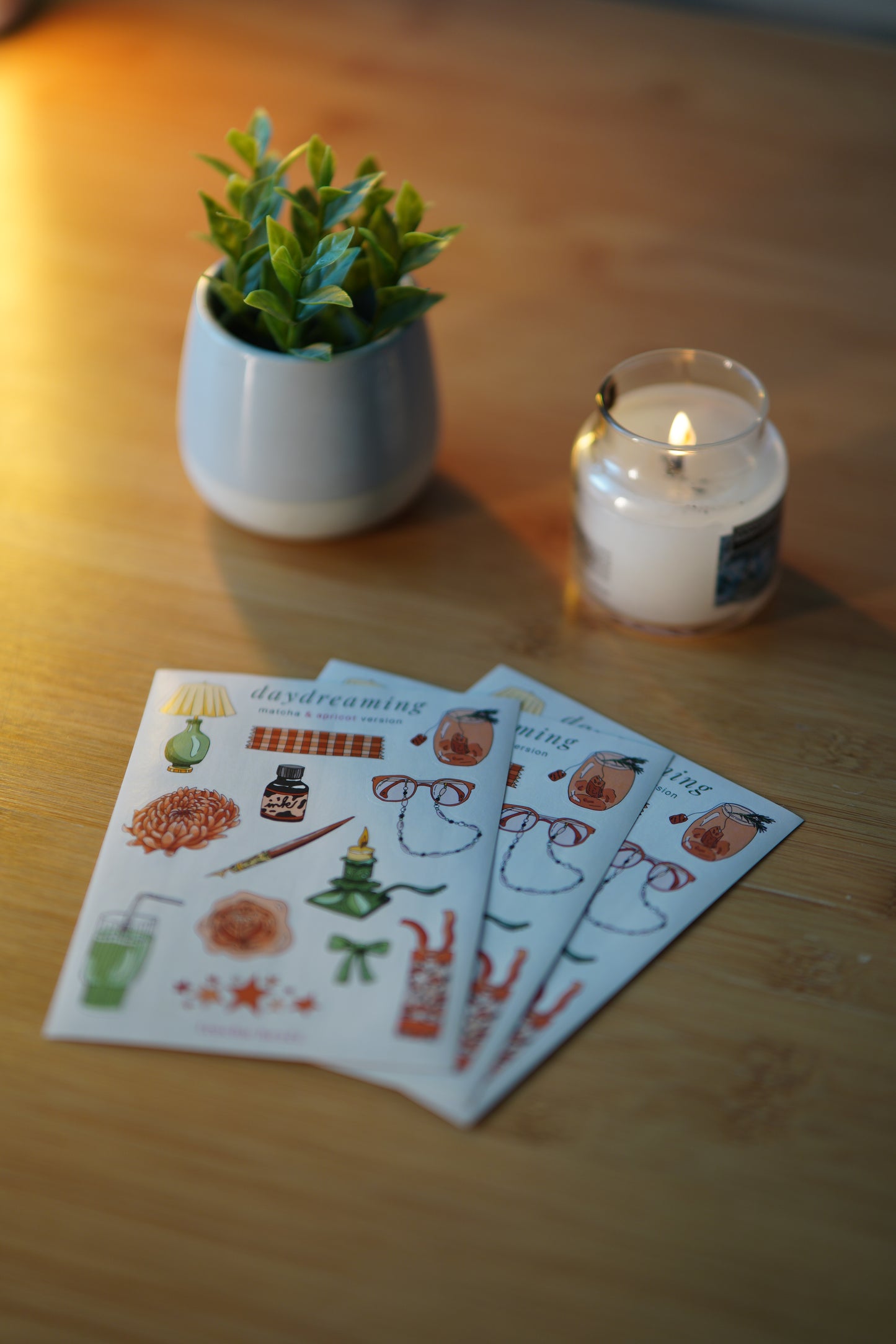 Samolepky Daydream matcha & apricot version