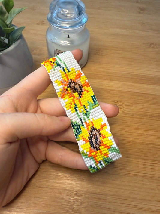 Korálkový náramek slunečnice