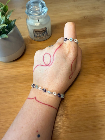 Korálkový set prstýnek a náramek