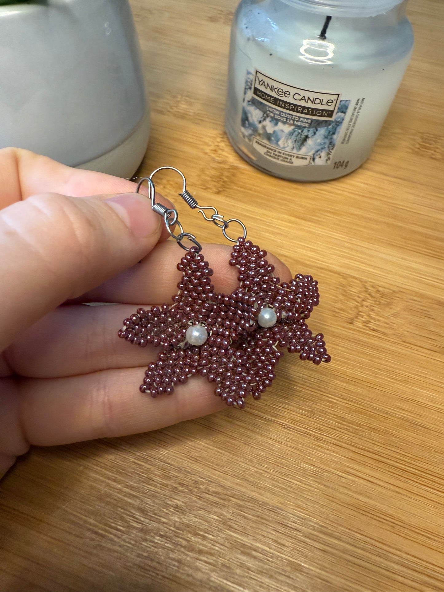 Korálkové náušnice různé druhy