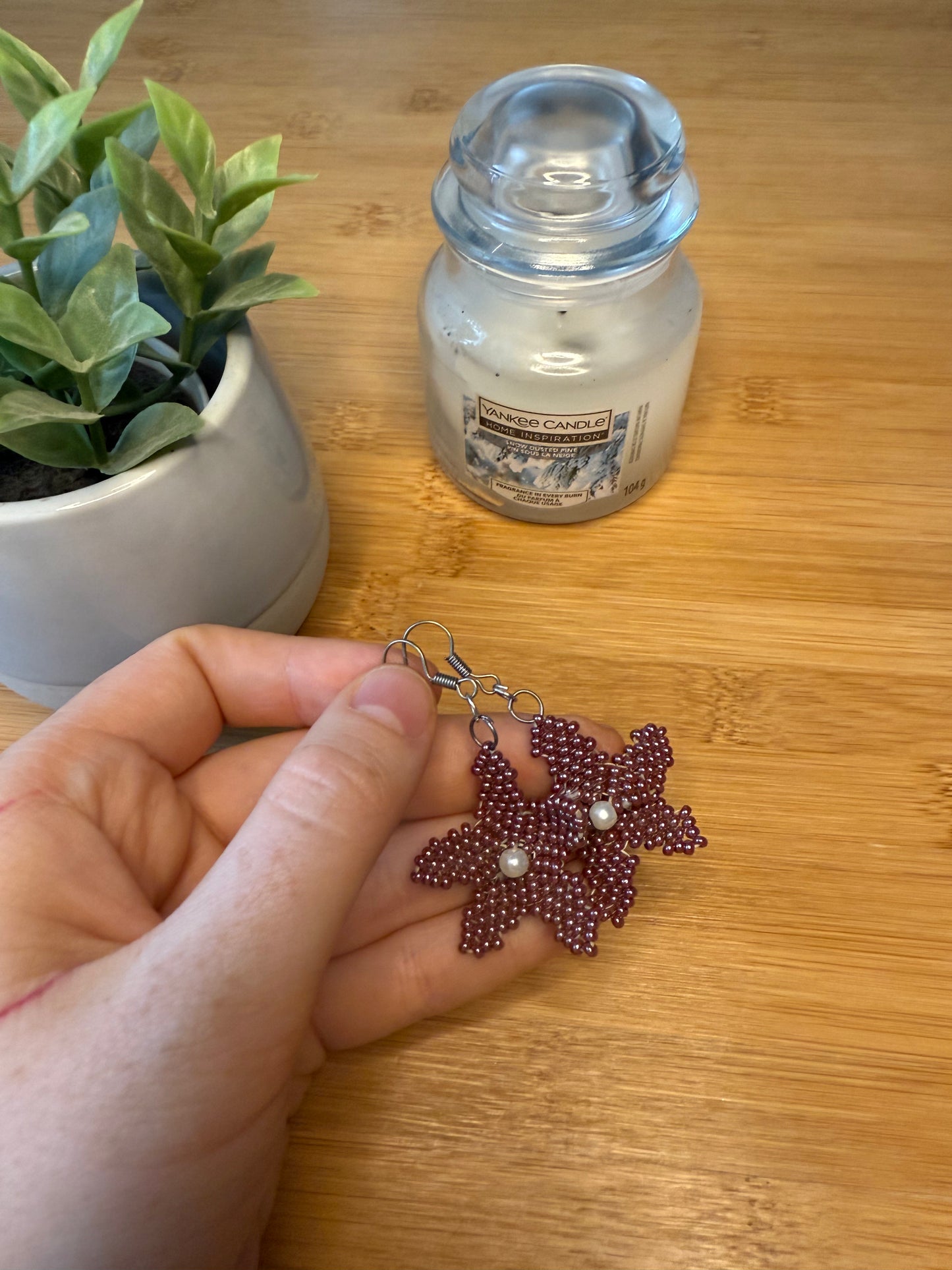 Korálkové náušnice různé druhy