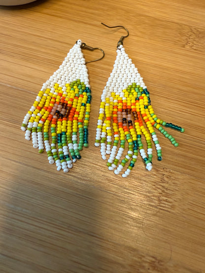 Korálkové náušnice různé druhy