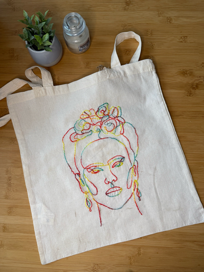 Taška s výšivkou Frida Kahlo