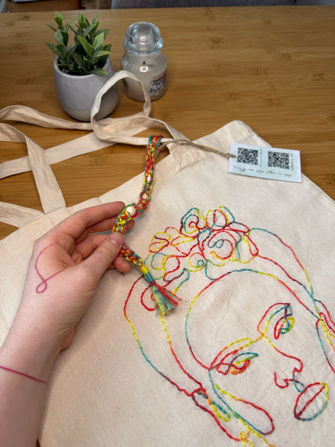 Taška s výšivkou Frida Kahlo