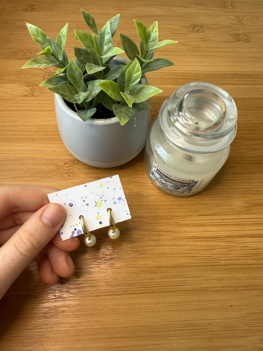 Zlaté naušnice s perličkou