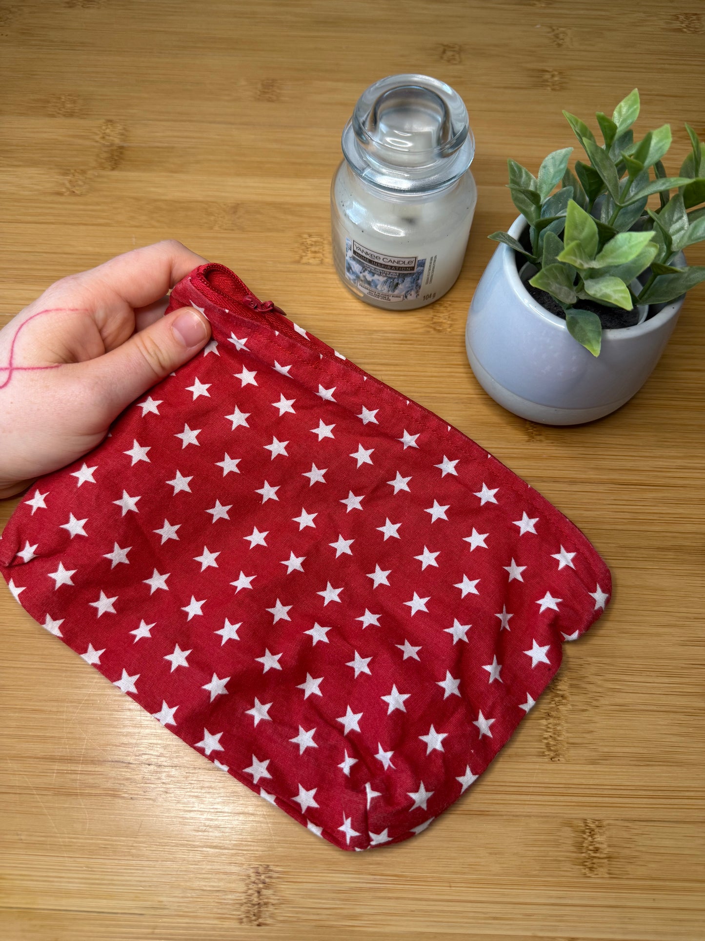 A5 taštička s hvězdičkami, s květinami