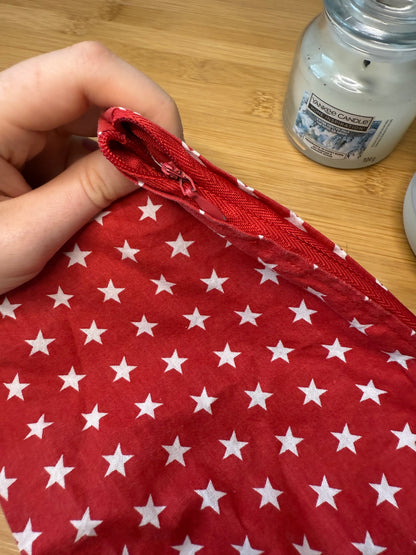 A5 taštička s hvězdičkami, s květinami