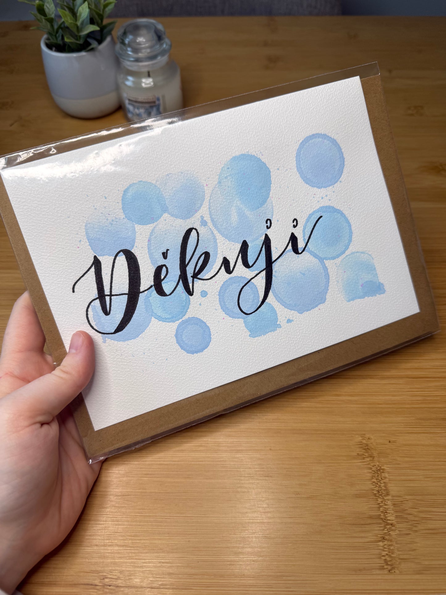 Děkovné přáníčko s obálkou