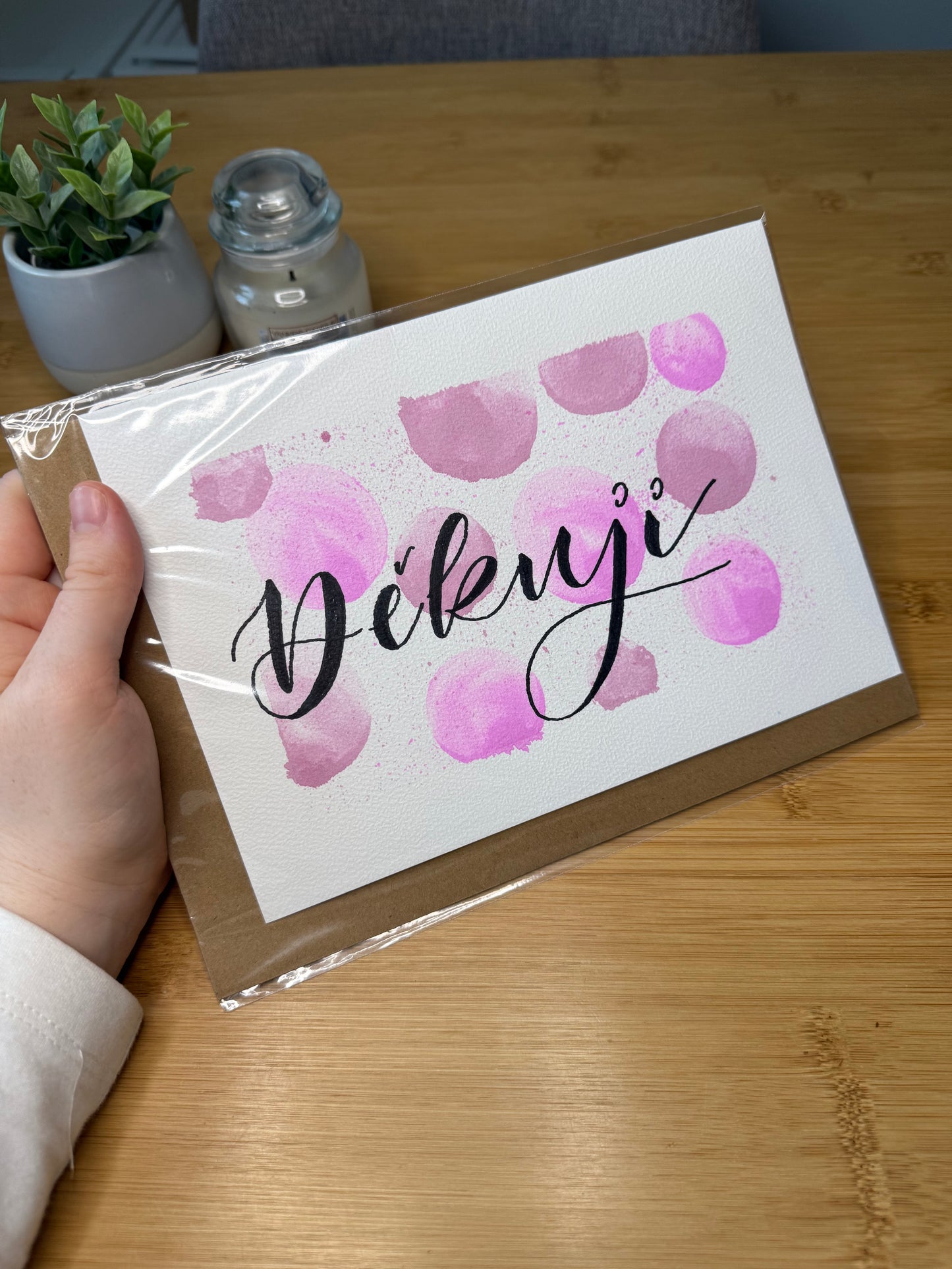 Děkovné přáníčko s obálkou