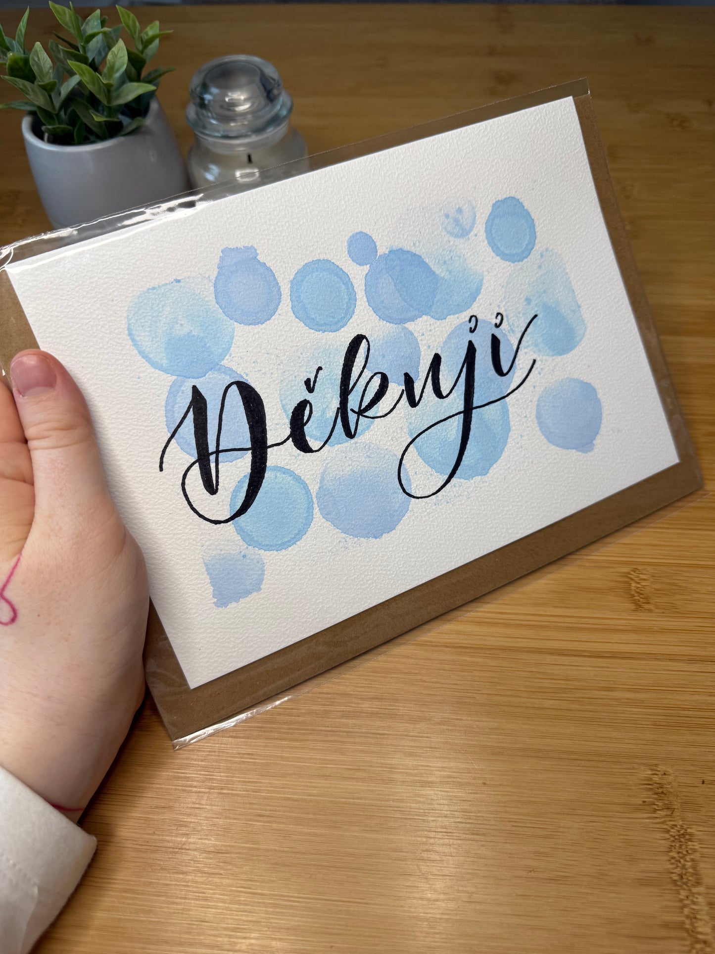 Děkovné přáníčko s obálkou