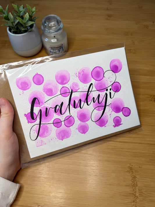 Přání "gratuluji" s obálkou