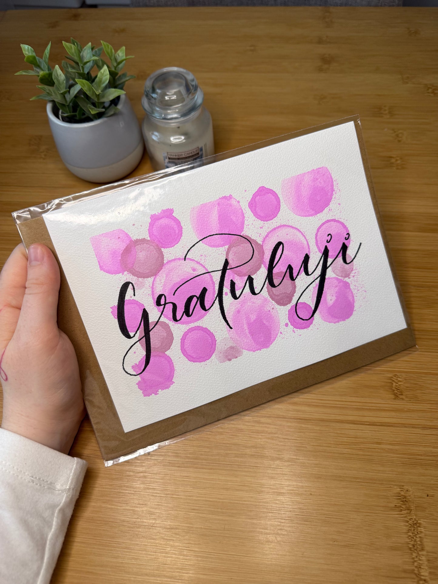 Přání "gratuluji" s obálkou