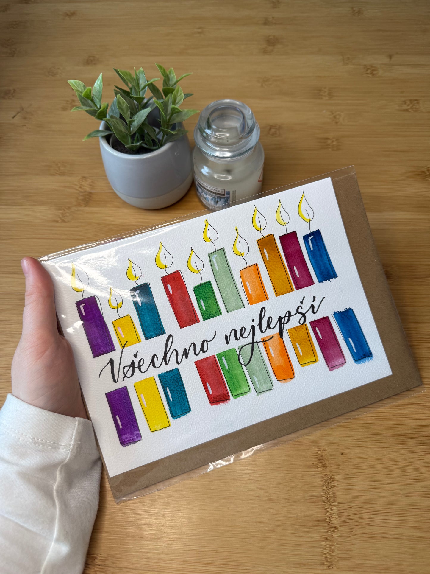 Přání "Všechno nejlepší" s obálkou