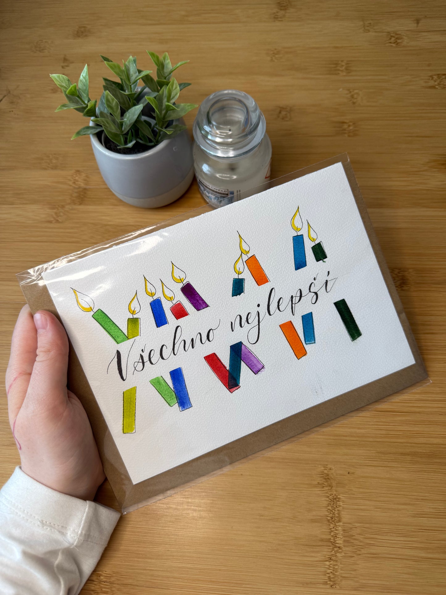 Přání "Všechno nejlepší" s obálkou