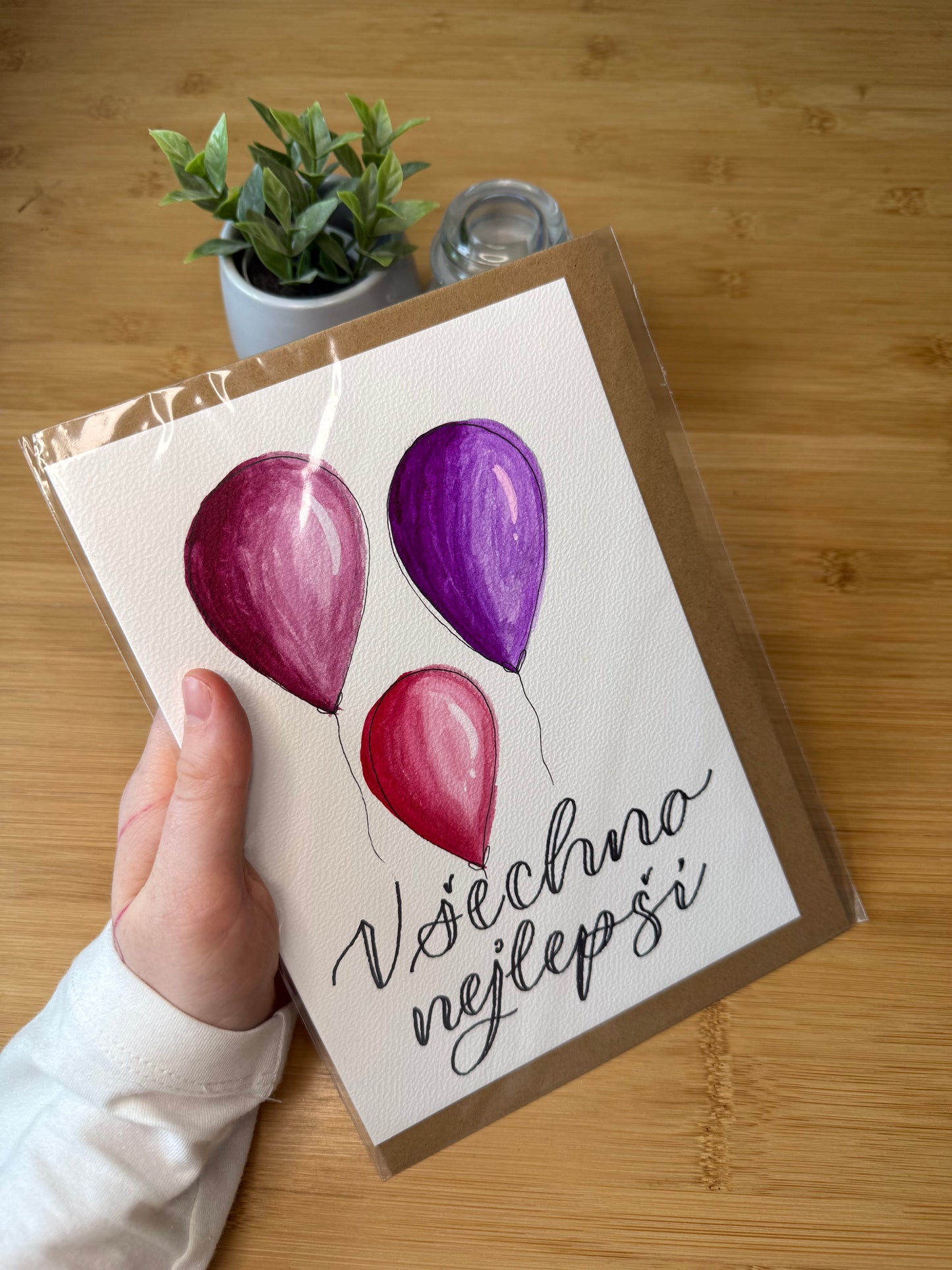 Přání "Všechno nejlepší" s obálkou