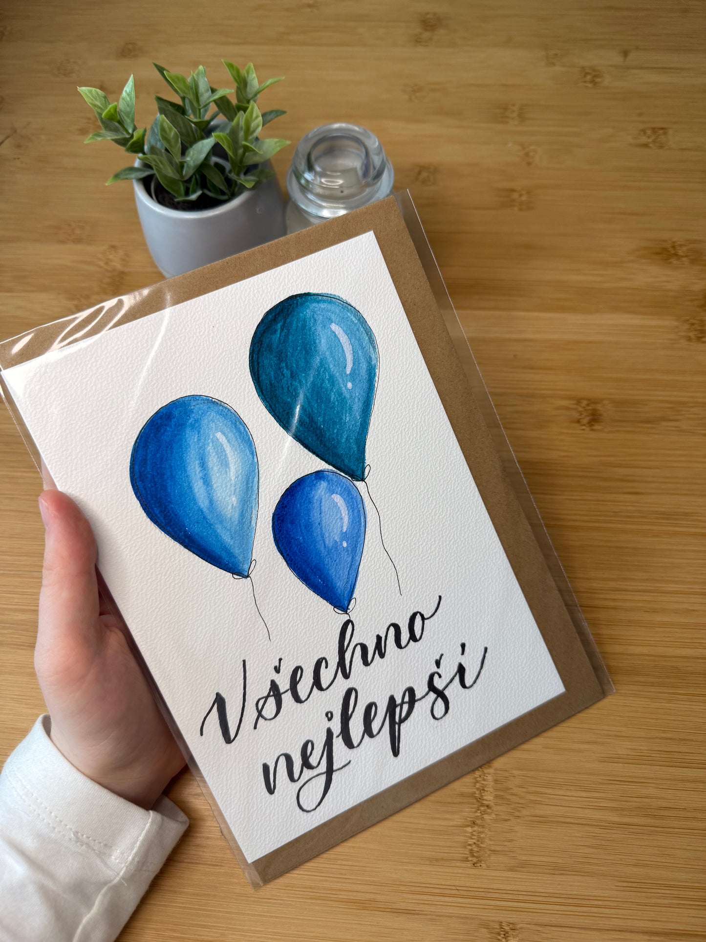 Přání "Všechno nejlepší" s obálkou