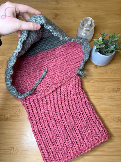 Růžovošedá balaklava